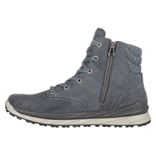 Lowa Everyday Travel Shoes Furato GTX (Suede leather, waterproof, side zipper) steel blue Men